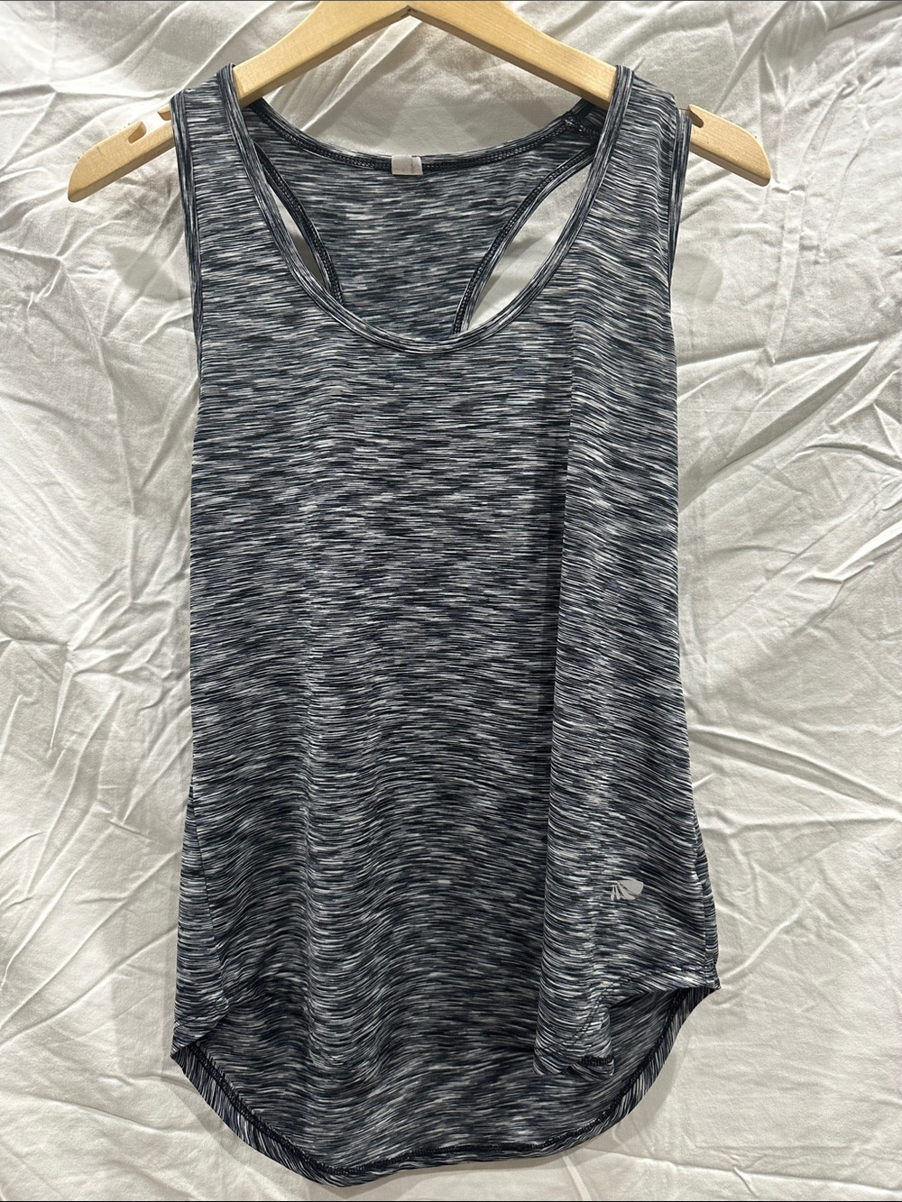 Womens Workout Racerback Tank Top - Black and White
